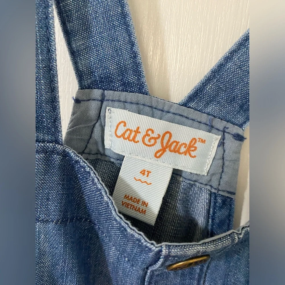 NWOT Cat & Jack Denim Coverall Dress - Picture 5 of 5